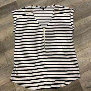 Black and white striped, Express blouse